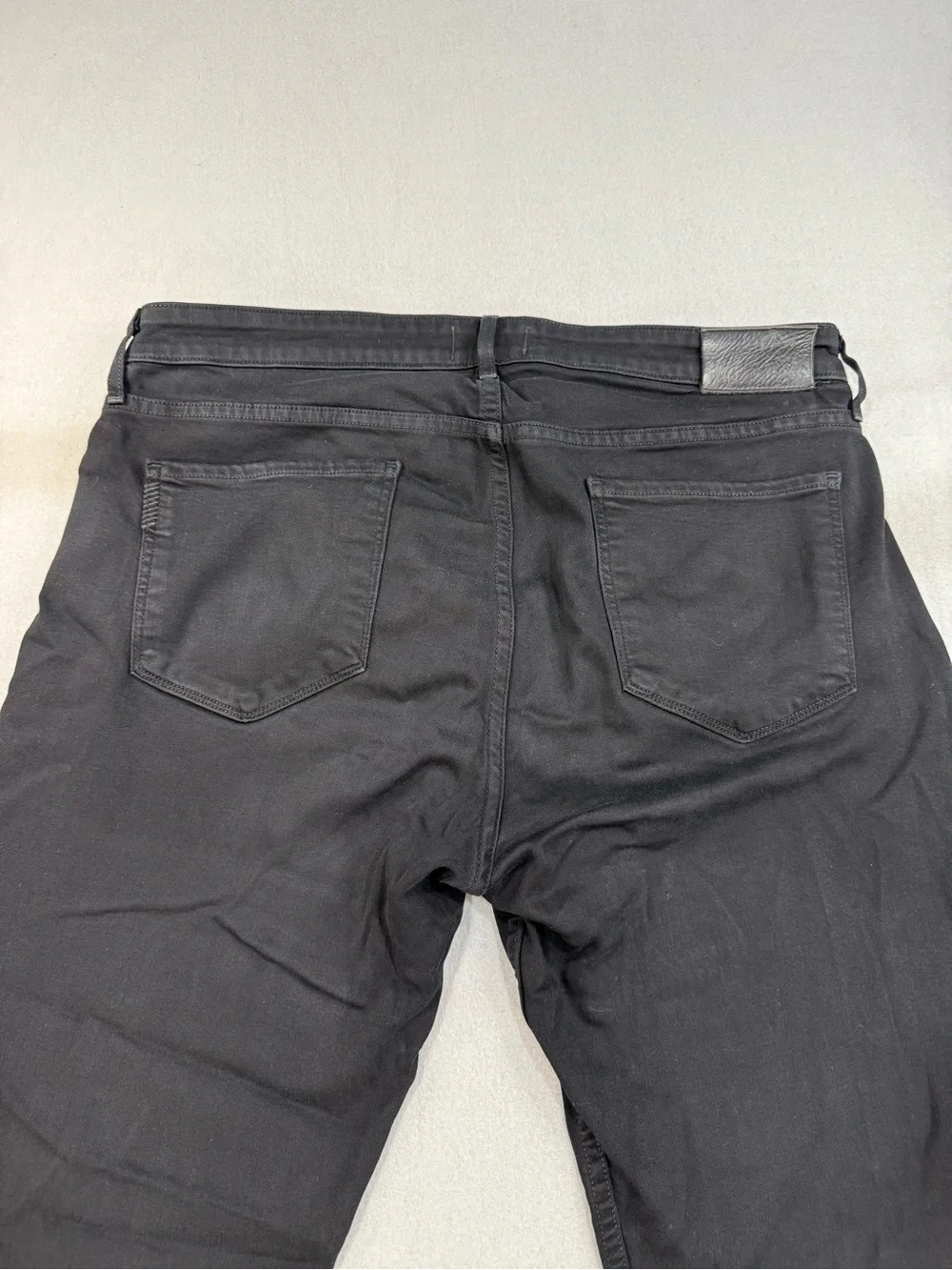PAIGE Black Straight-Leg Men's Federal Jeans size 34 Premium Stretch Minimalist